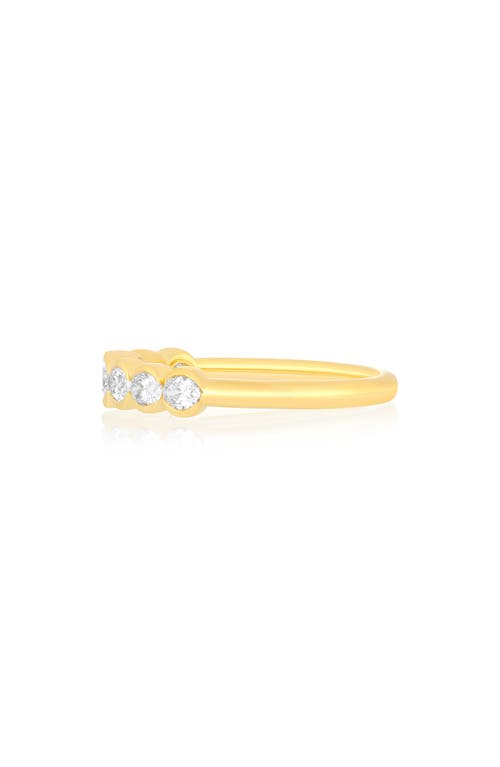 Ef Collection Half Bezel Oval Diamond Ring In Gold