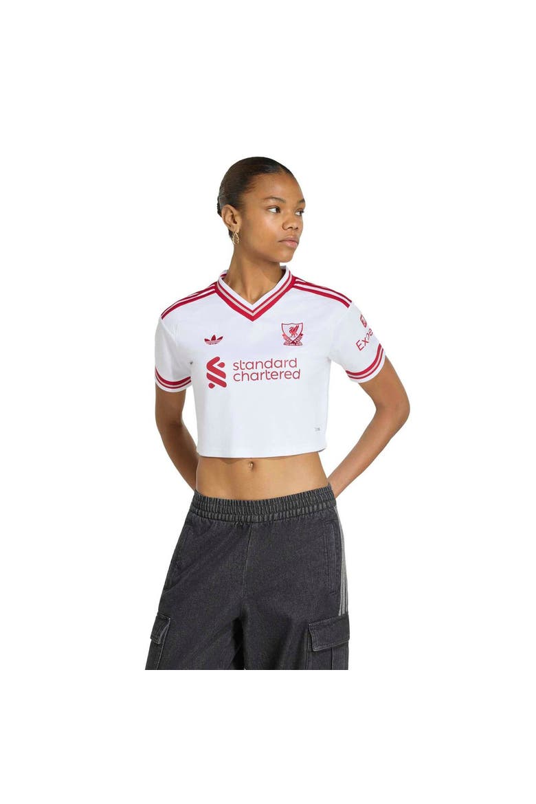 Women's adidas White Liverpool 2026/27 Away Cropped Replica Jersey, Main, color, White