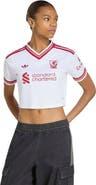 adidas Women's adidas White Liverpool 2026/27 Away Cropped Replica Jersey