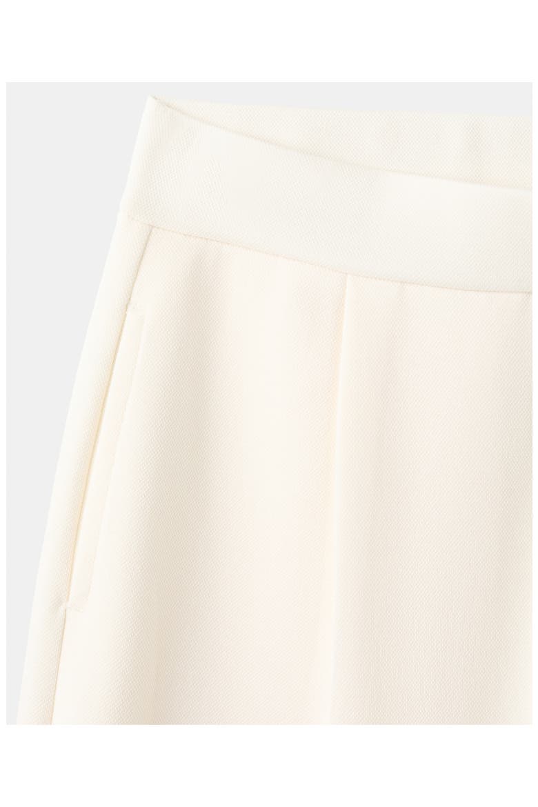 Pleated Straight Leg Cotton Blend Pants, Alternate, color, ECRU