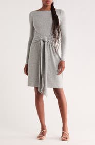 GO COUTURE Long Sleeve Wrap Style Dress