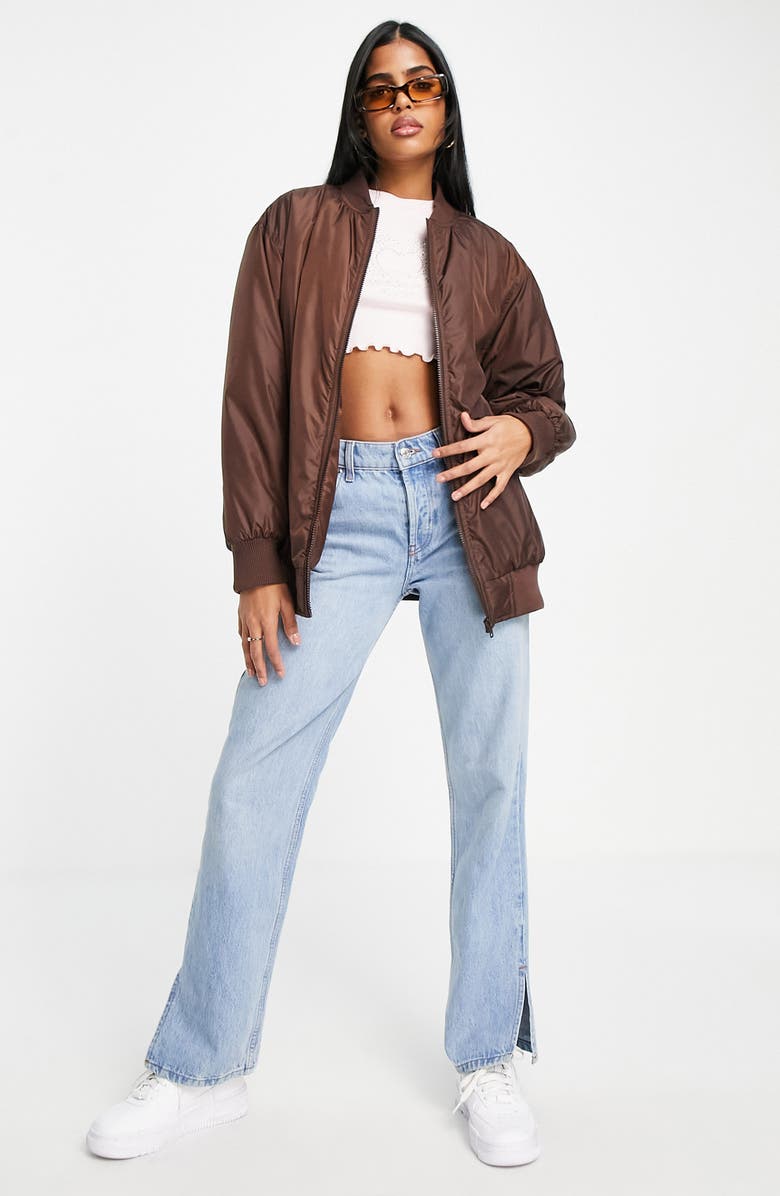 ASOS DESIGN Relaxed Bomber Jacket, Alternate, color,