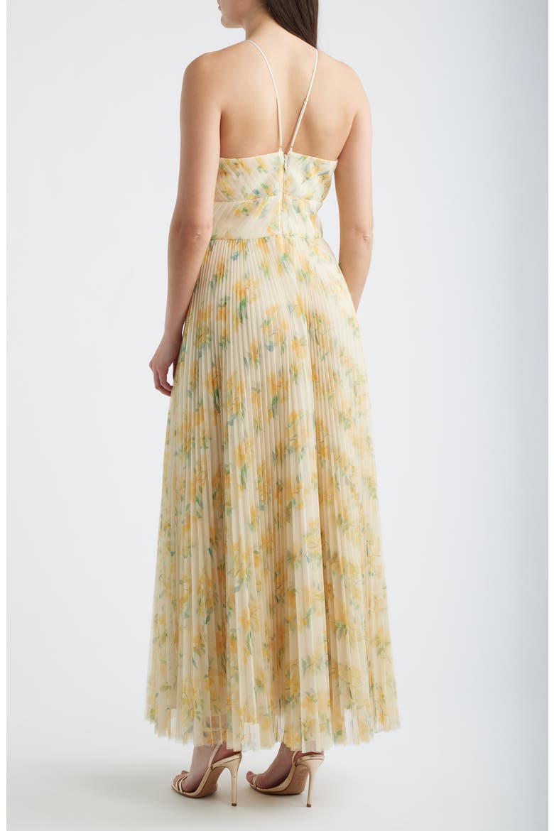 Blaine Pleated Gown, Alternate, color, IVORY / YELLOW