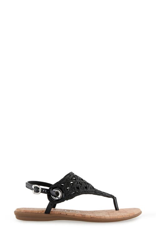 Aerosoles Conclusion Slingback Sandal In Black Crochet Raffia