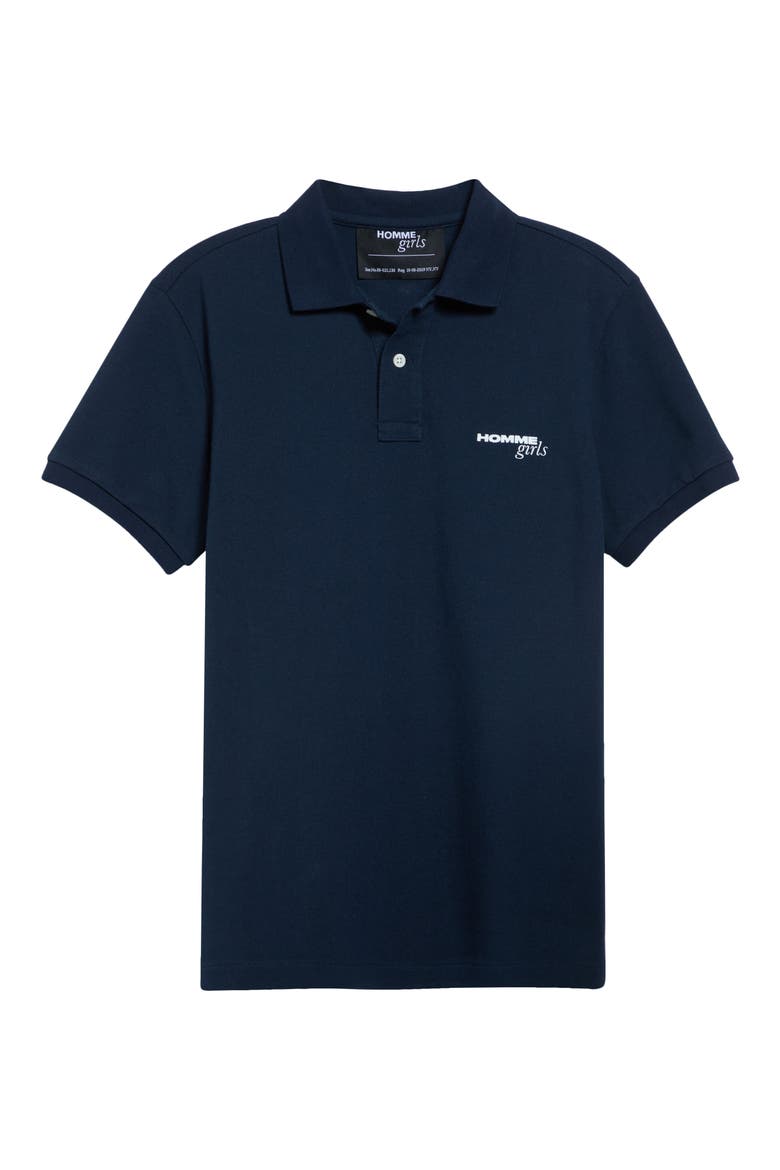 Cotton Polo, Alternate, color, NAVY