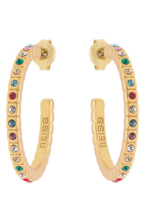 Sade Crystal Hoop Earrings