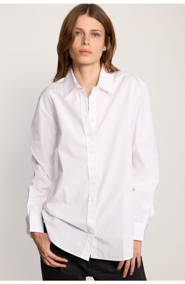 The Shirt by Rochelle Behrens The Boyfriend Shirt, Alternate, color, White Poplin