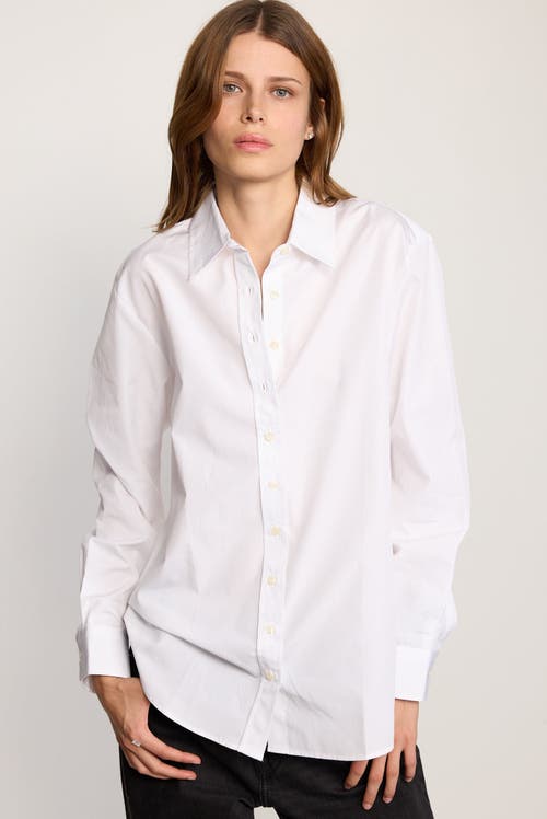 The Shirt By Rochelle Behrens The Boyfriend Shirt In White