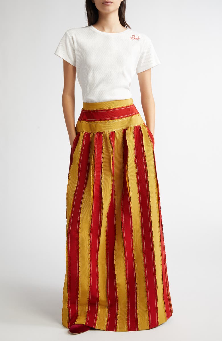 Bode Embroidered Pointelle Knit Cotton T-Shirt, Alternate, color,