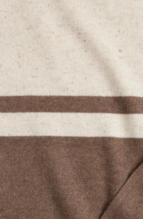 Nordstrom Stripe Wool & Cashmere Throw Blanket In Brown