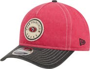 New Era Men's New Era Scarlet/Black San Francisco 49ers 9FORTY Felt A-Frame Adjustable Hat