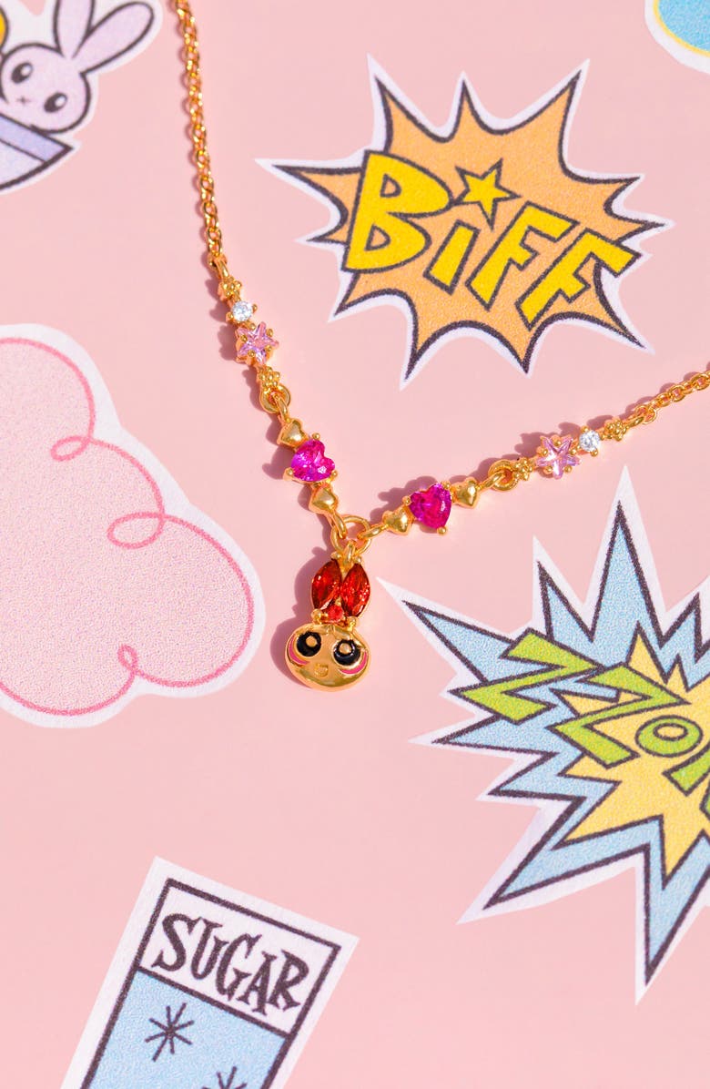 Girls Crew The Powerpuff Girls Pendant Necklace, Alternate, color, Gold