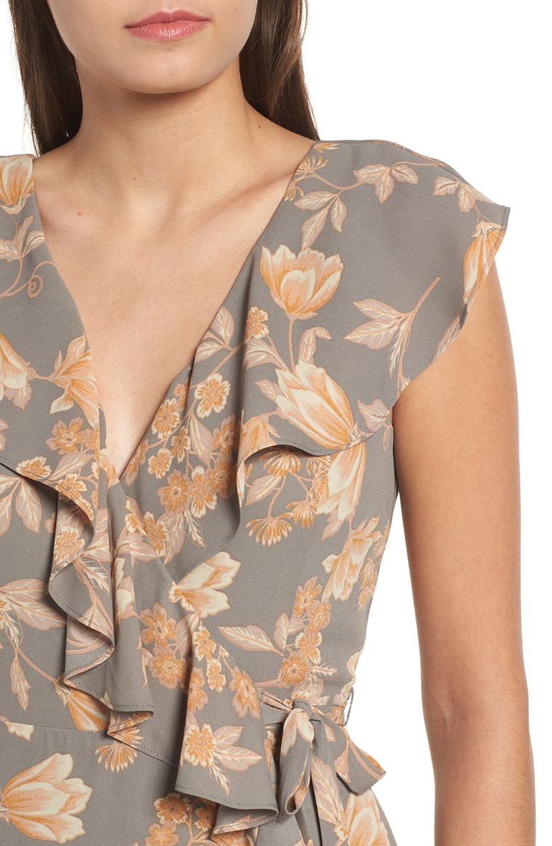 Leith Ruffle Wrap Maxi Dress, Alternate, color,