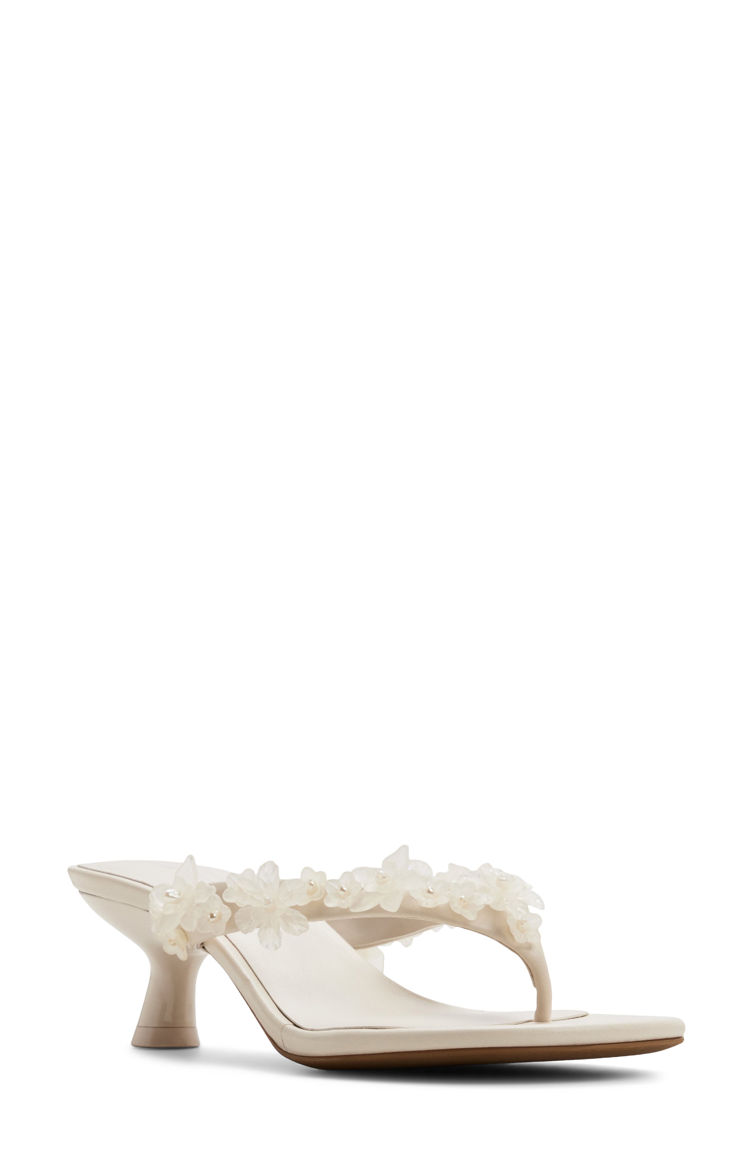 Call It Spring By Aldo Meadow Floral Kitten Heel Flip Flop, Main, color, Ice