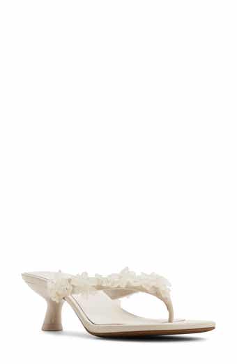 Meadow Floral Kitten Heel Flip Flop