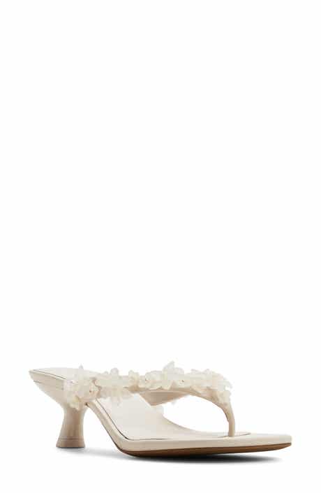 Meadow Floral Kitten Heel Flip Flop