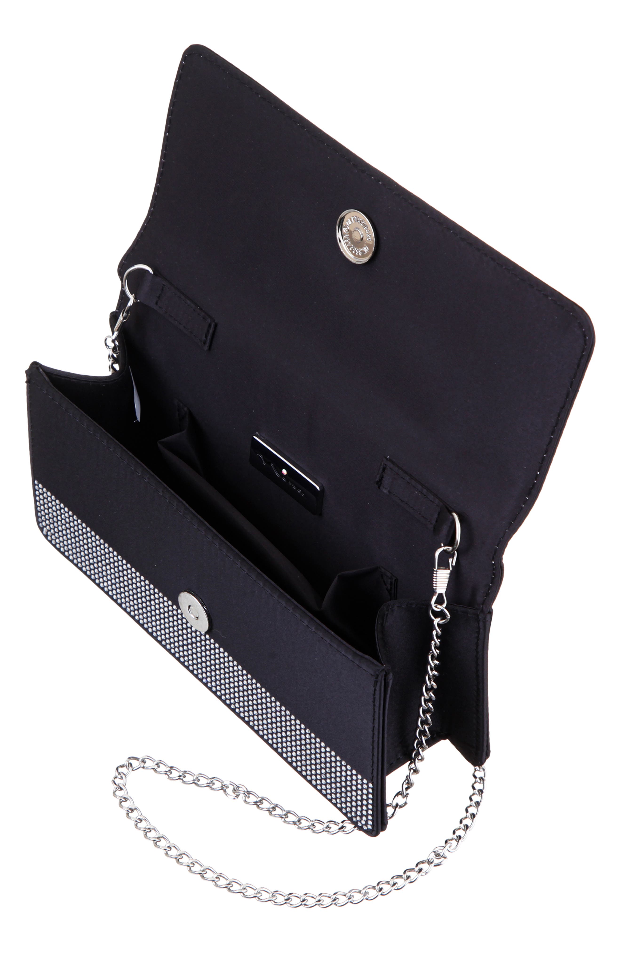 Nina Luca Top Handle Clutch, Alternate, color, Black