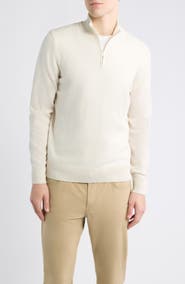 BOSS Ebenji Wool Quarter Zip Sweater