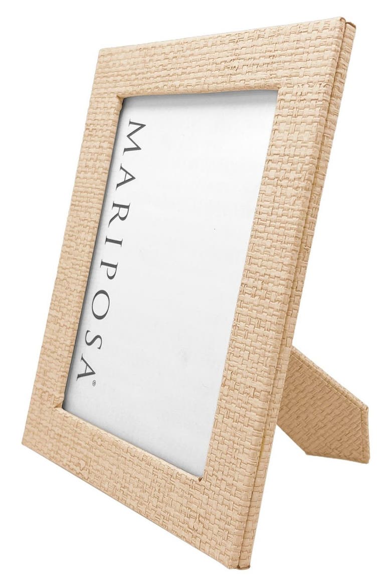 Coconut Grove Faux Grasscloth 5 x 7-Inch Picture Frame, Alternate, color, BEIGE