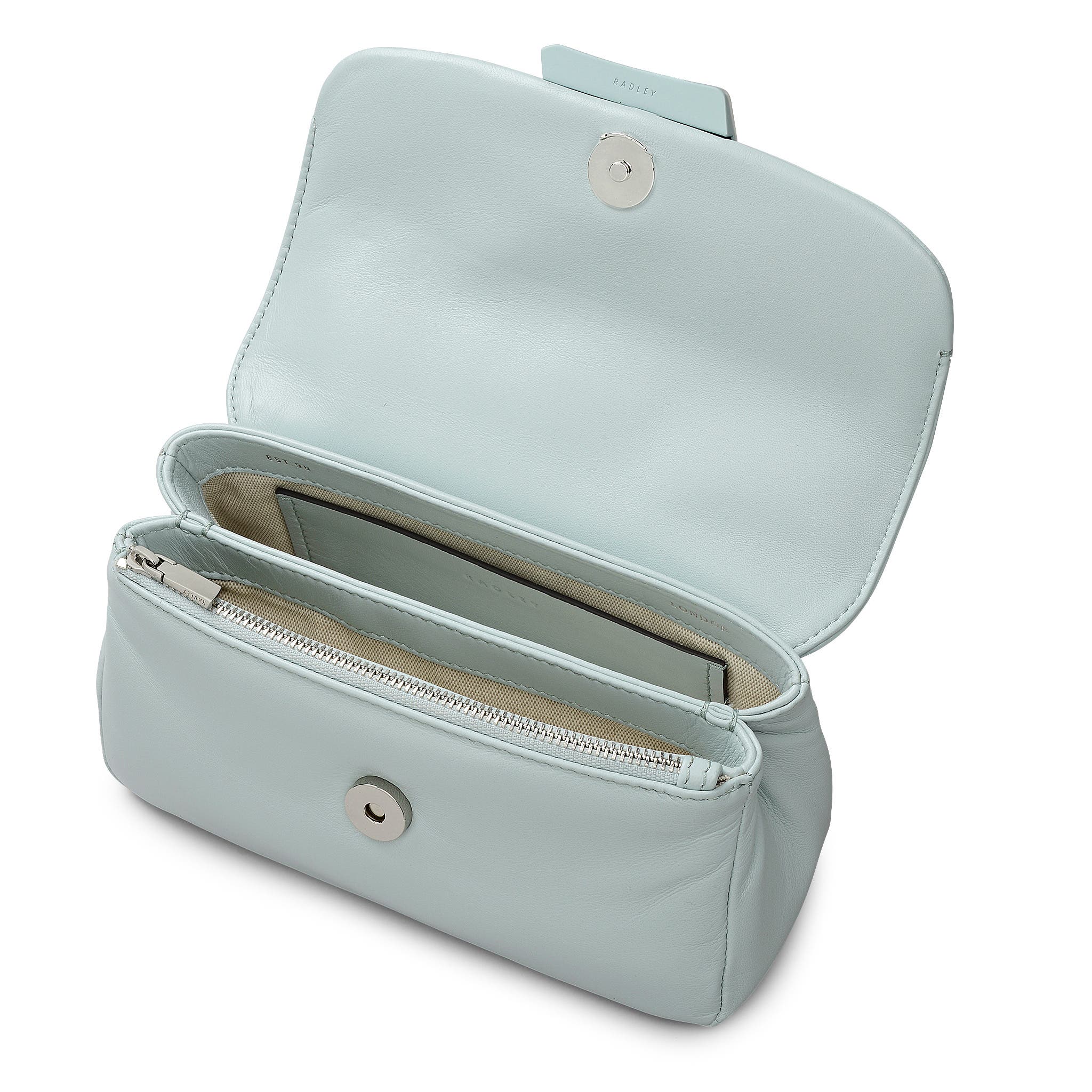 The Belsize - Puffy Small Flapover Shoulder Bag, Alternate, color, Seafoam