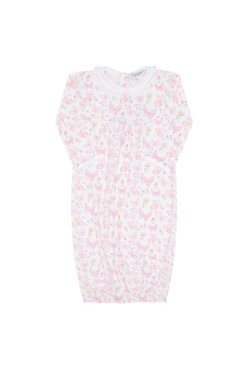 Nellapima Butterflies Print Gown In Pink