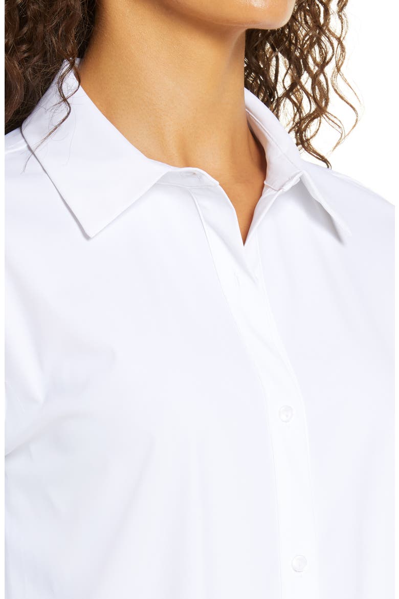 'Lyssentials Connie Slim Fit Button-Up Shirt, Alternate, color, WHITE