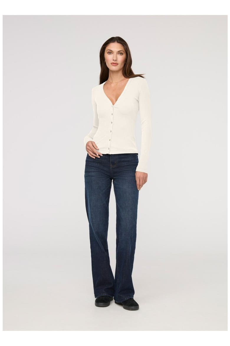 Ribbed Pima Fitted Button Down, Alternate, color, Ecru