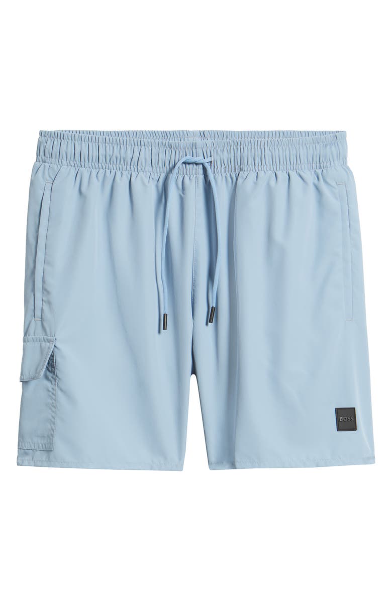 BOSS Dive Swim Trunks, Alternate, color, Open Blue