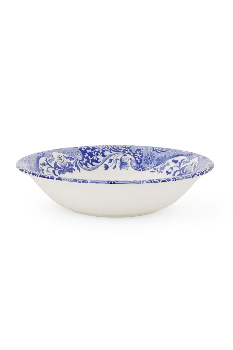 Blue Italian Christmas Cereal Bowl, Alternate, color, Blue