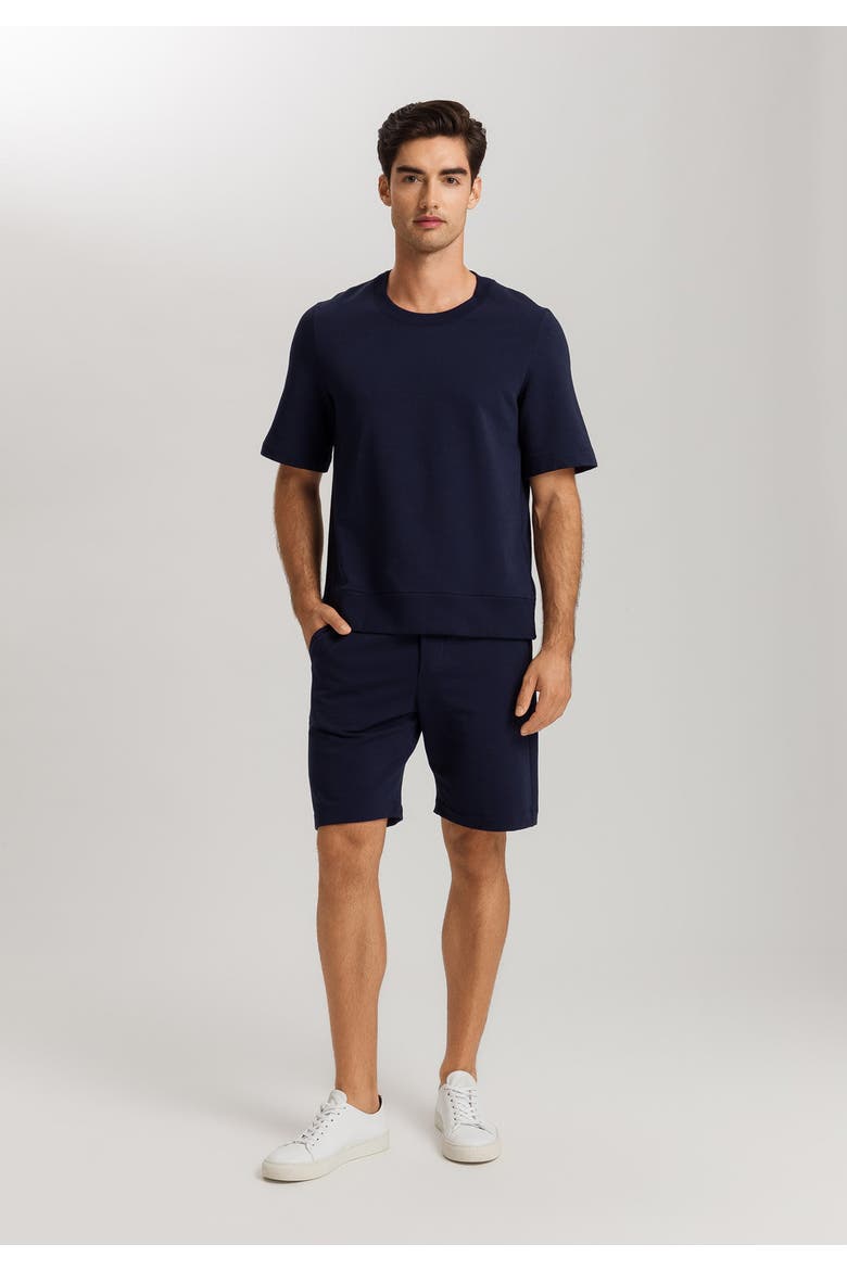 Natural Living Organic Cotton Lounge Shorts, Alternate, color, Deep Navy