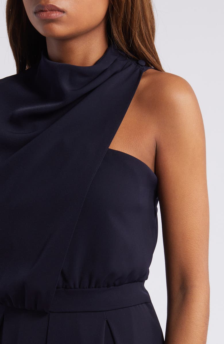 Black Halo Floella Asymmetric Jumpsuit, Alternate, color, Navy