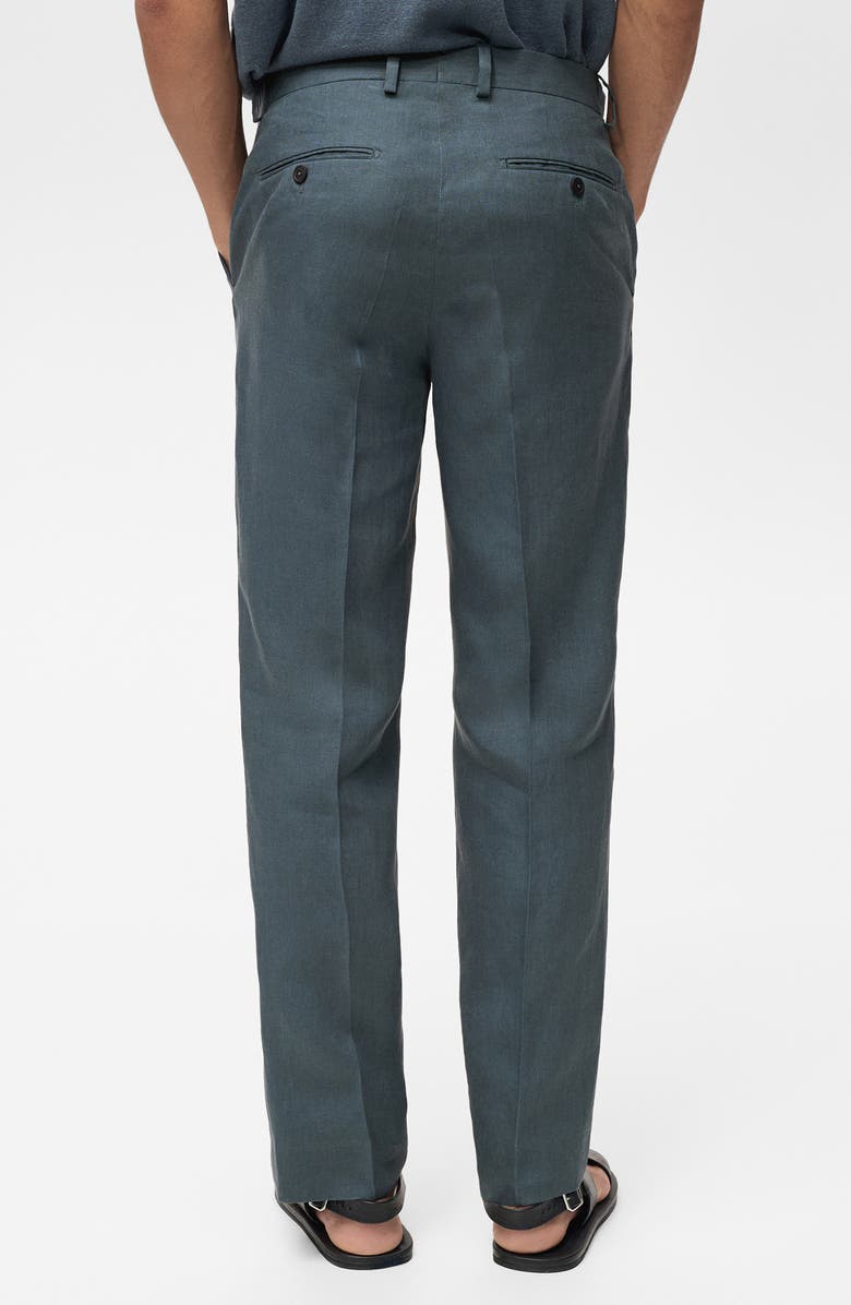 MANGO Straight Leg Linen Pants, Alternate, color, 