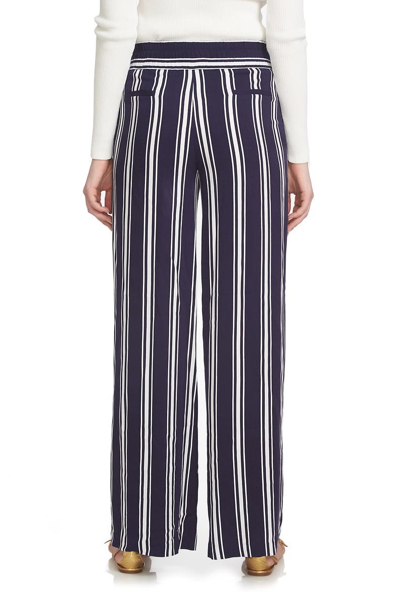 Stripe Wide Leg Pants, Alternate, color, EVENING NAVY