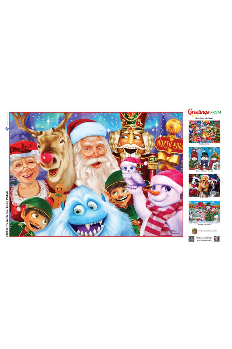 North Pole Family Portrait 500pc Puzzle, Alternate, color, Multicolor