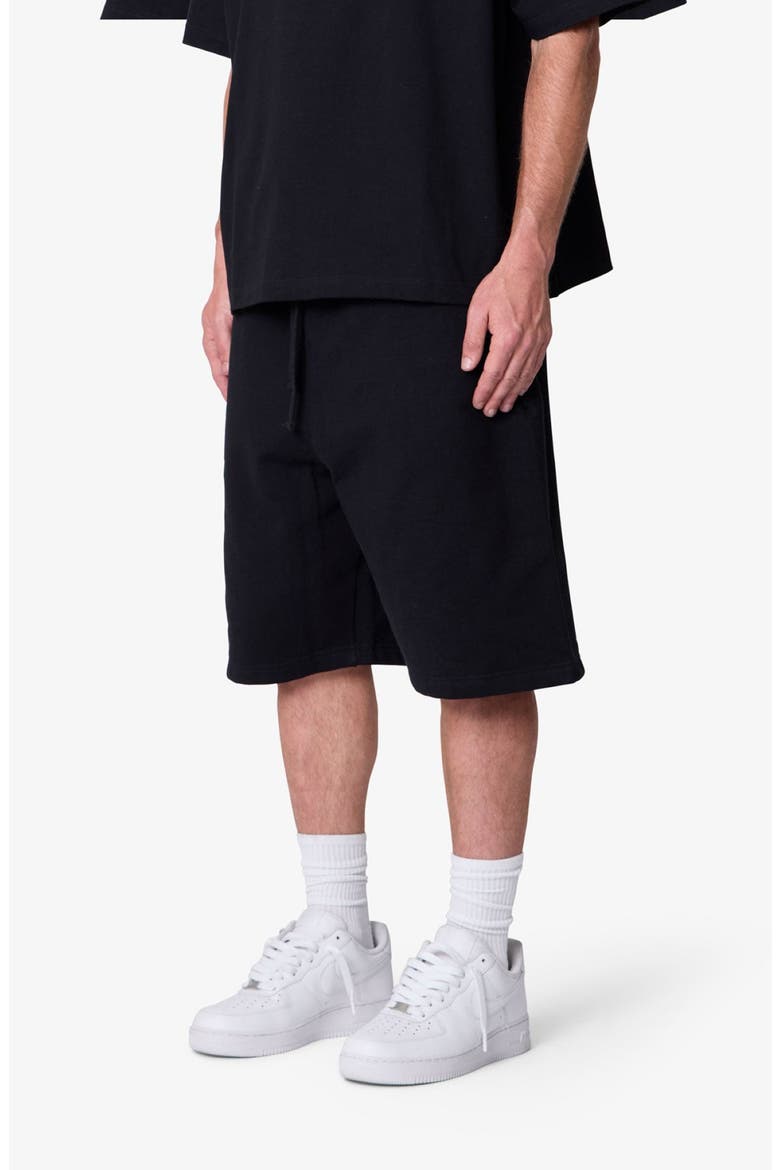 Heavy Basic Cotton Sweatshorts, Alternate, color, BLACK
