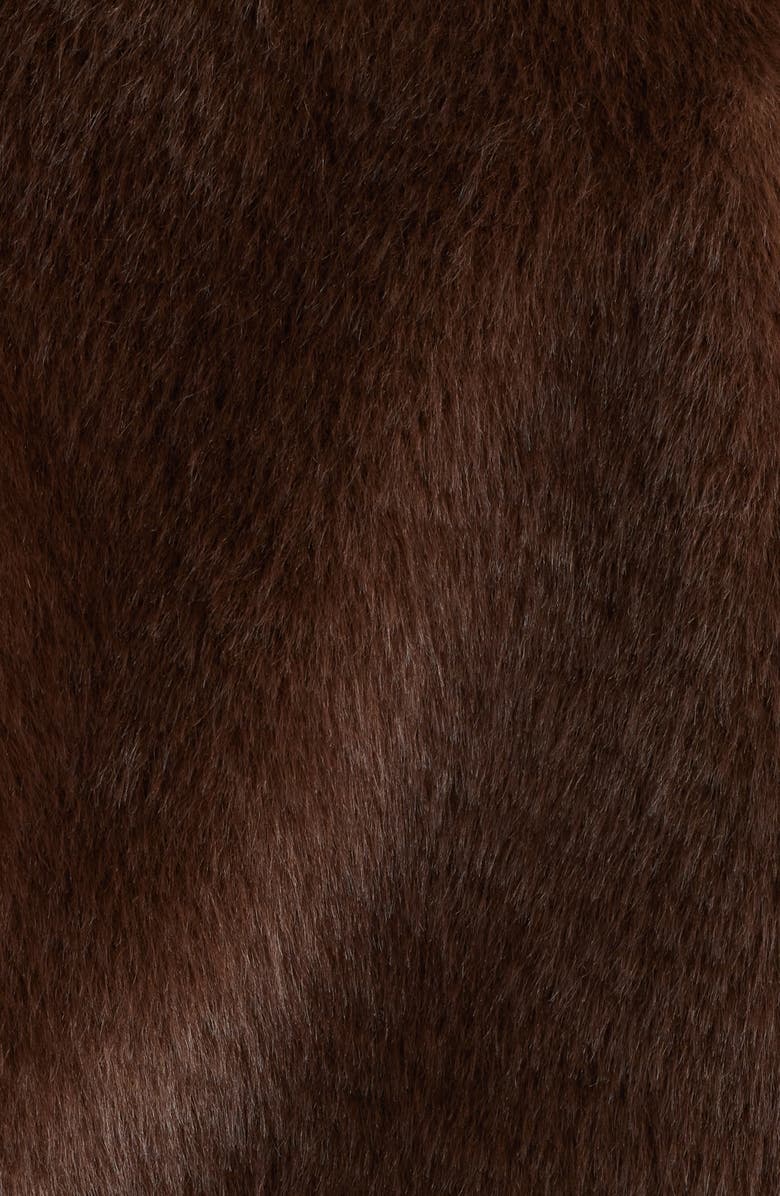 Sam Edelman Faux Fur Bomber Jacket, Alternate, color, Chocolate