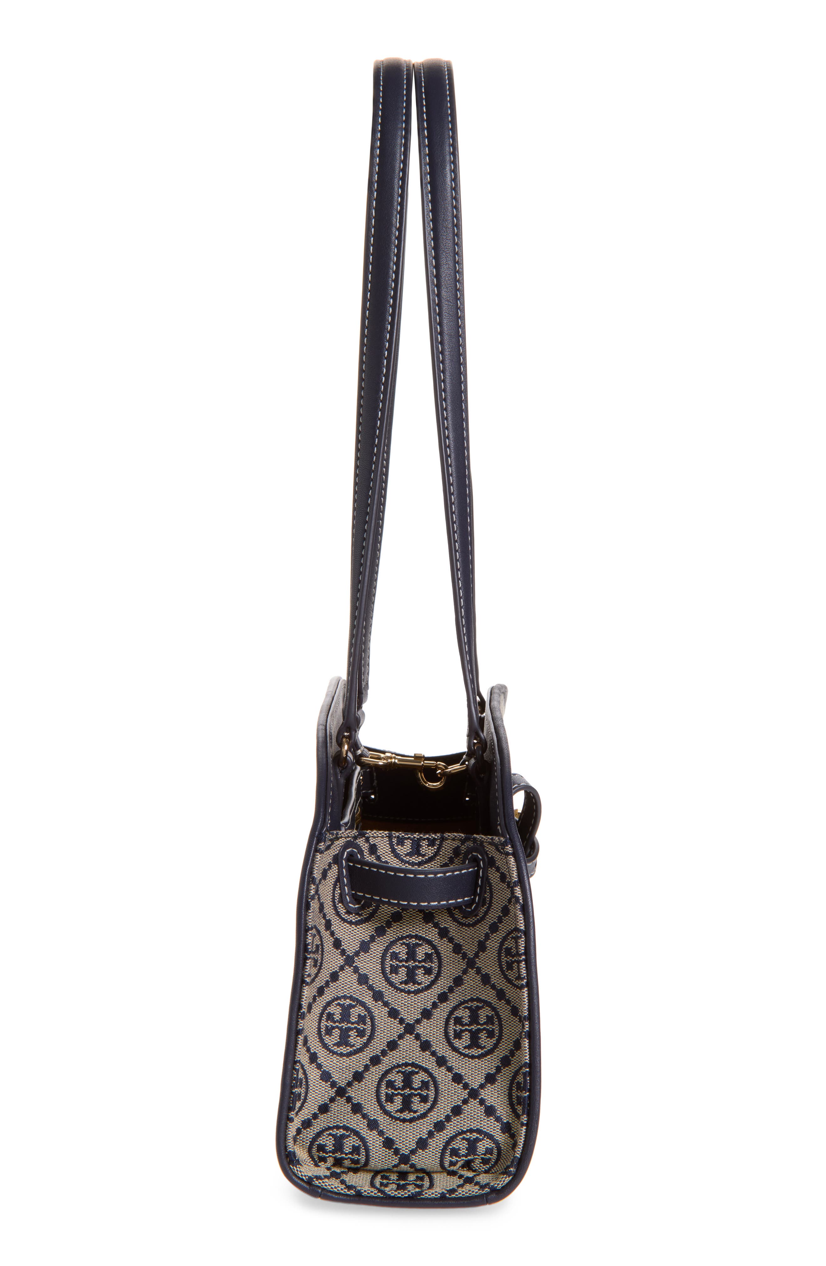 T Monogram Romy East West Shoulder Bag, Alternate, color, TORY NAVY