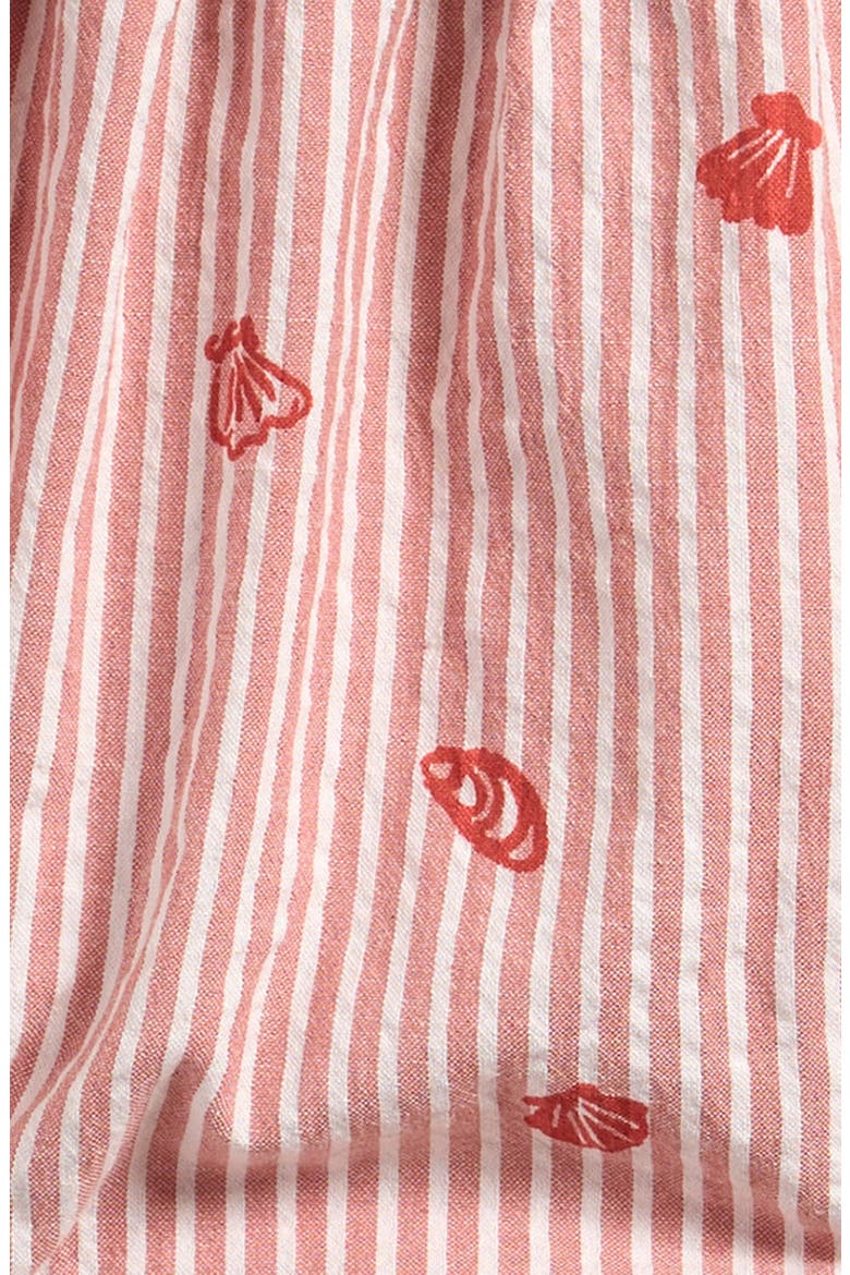 Stripe Organic Cotton Bubble Romper, Alternate, color, SHELL BELLE