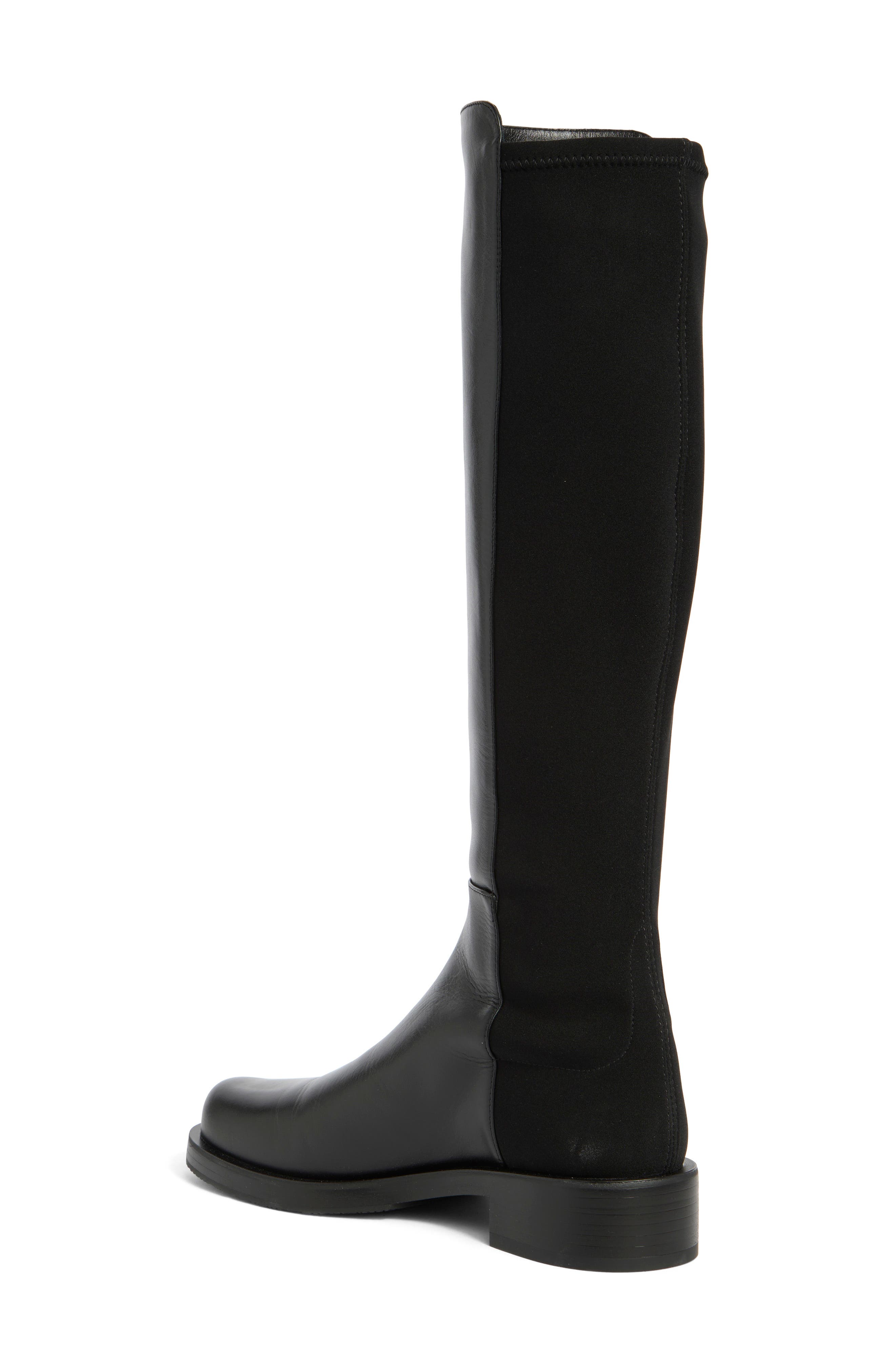 Stuart Weitzman Half & Half Knee High Boot, Alternate, color, Black