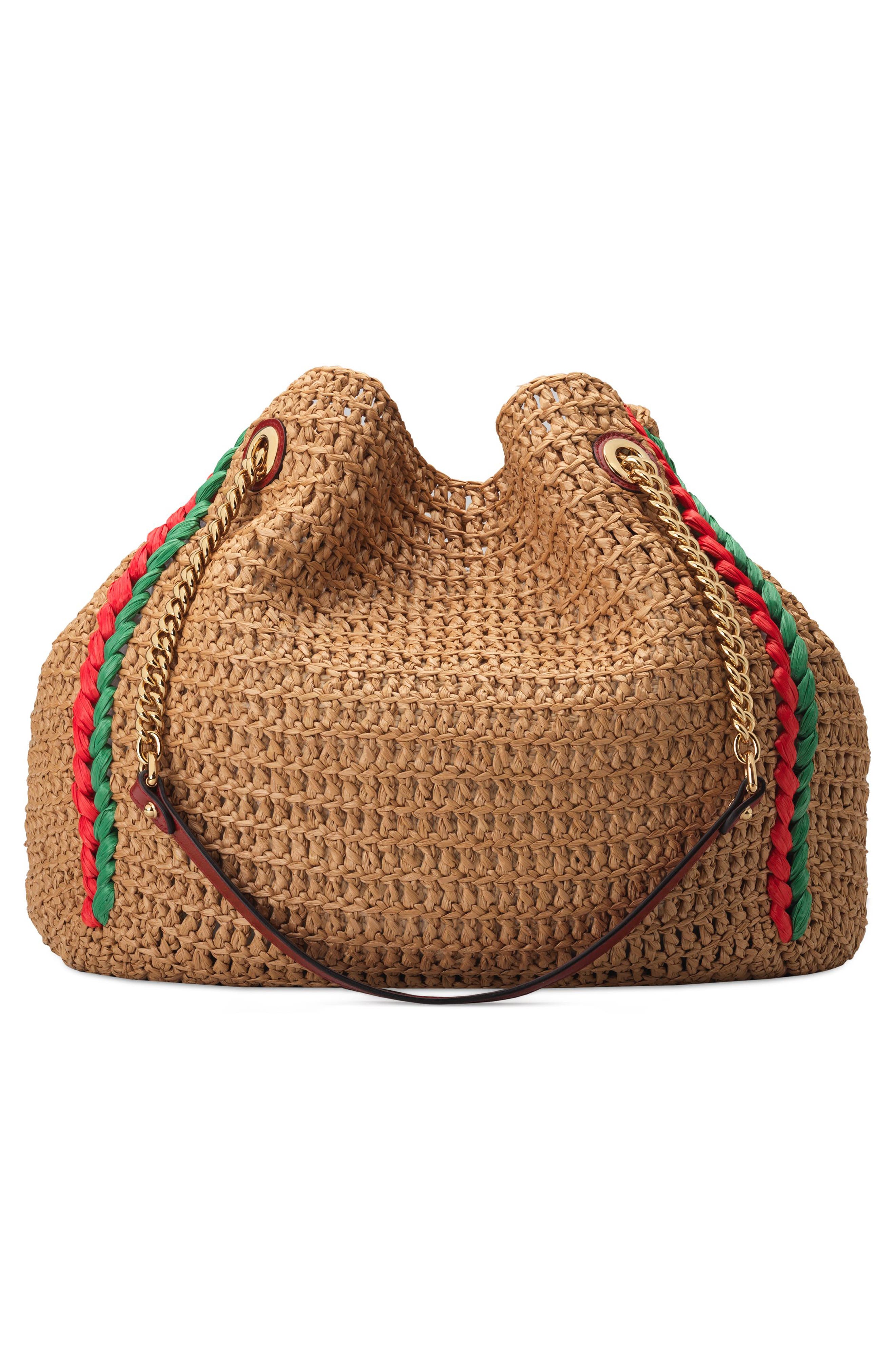 Gucci Large Marmont 2.0 Raffia Tote, Alternate, color, 