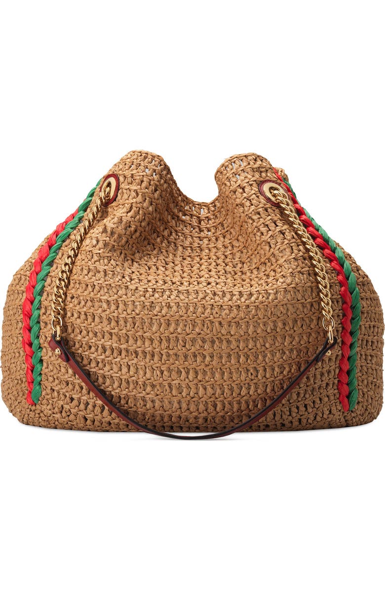 Gucci Large Marmont 2.0 Raffia Tote, Alternate, color,