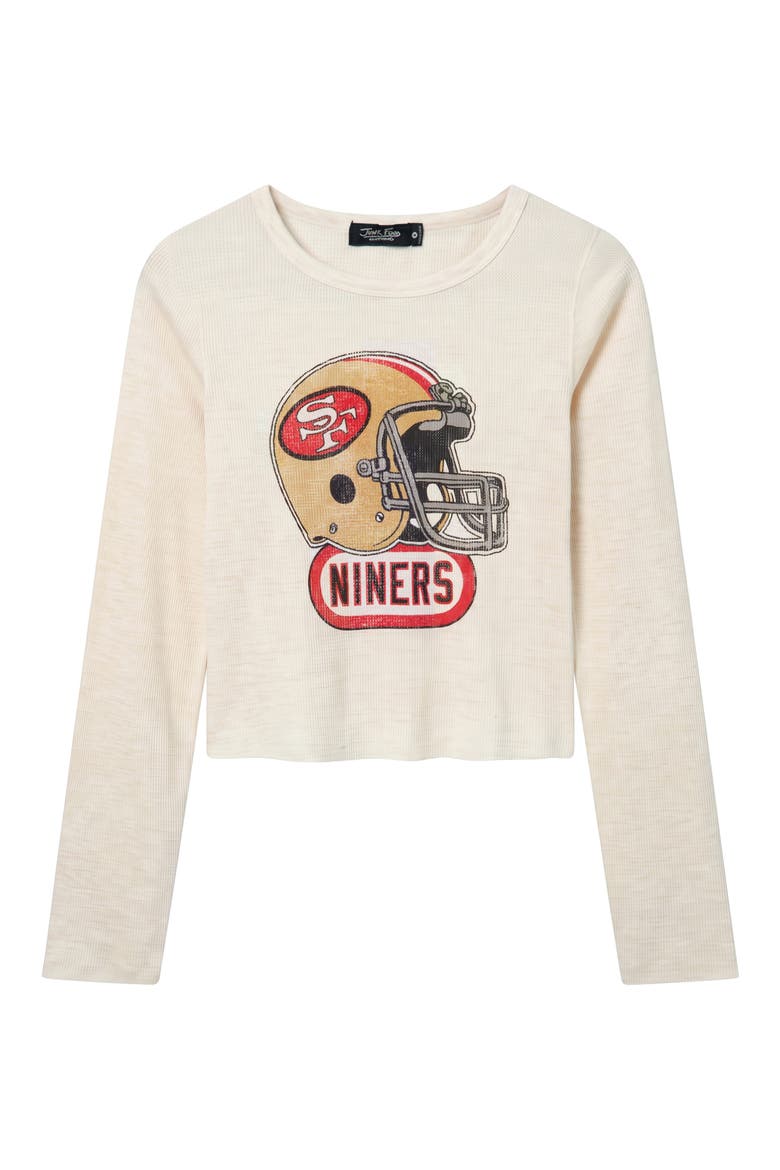 San Francisco 49ers Crop Thermal T-Shirt, Main, color, BIRCH
