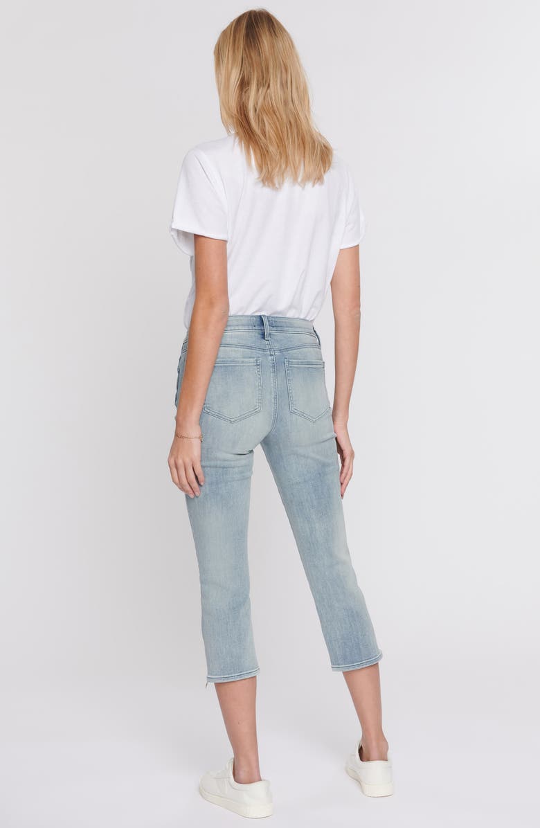 NYDJ Chloe Zip Hem Capri Jeans, Alternate, color,