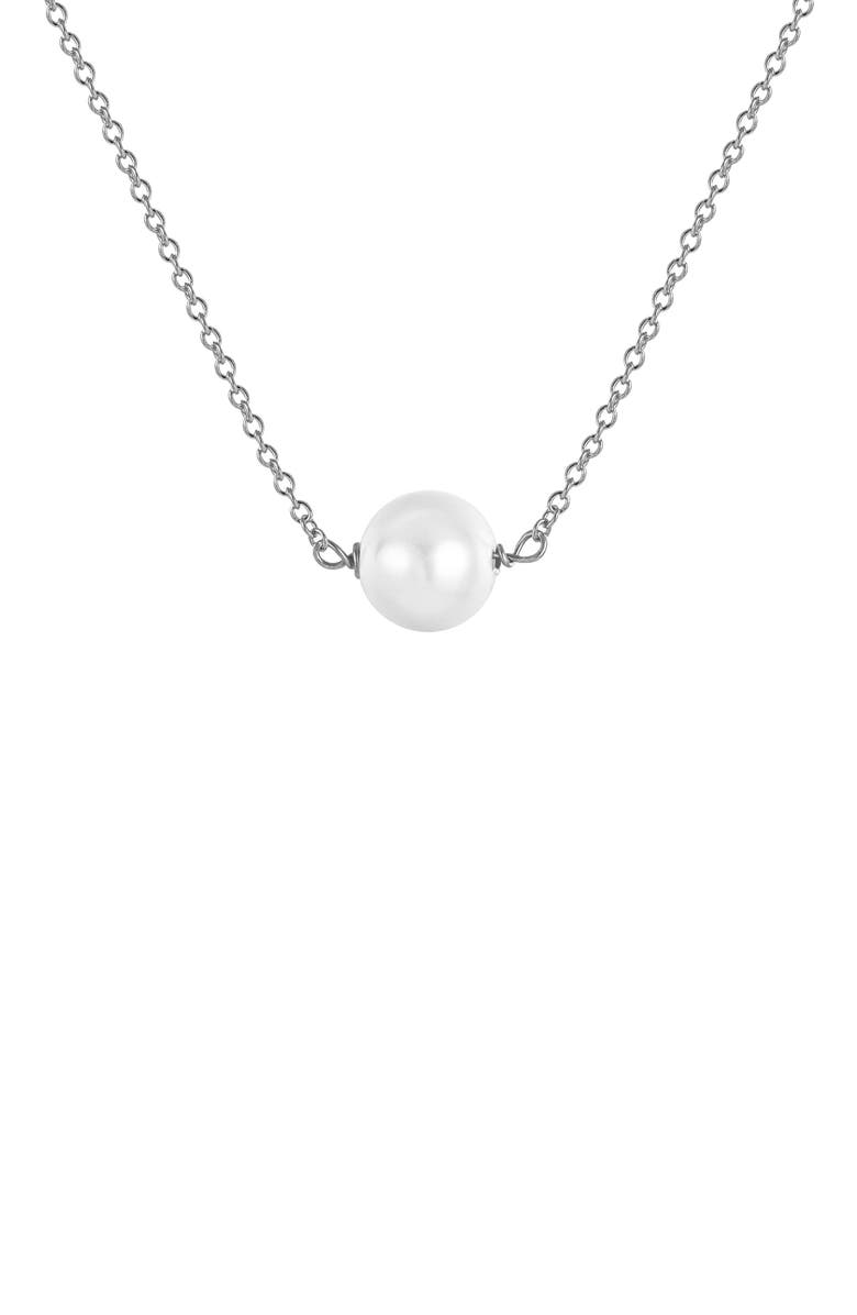 Untamed Petals Callie Pearl Pendant, Main, color, Silver