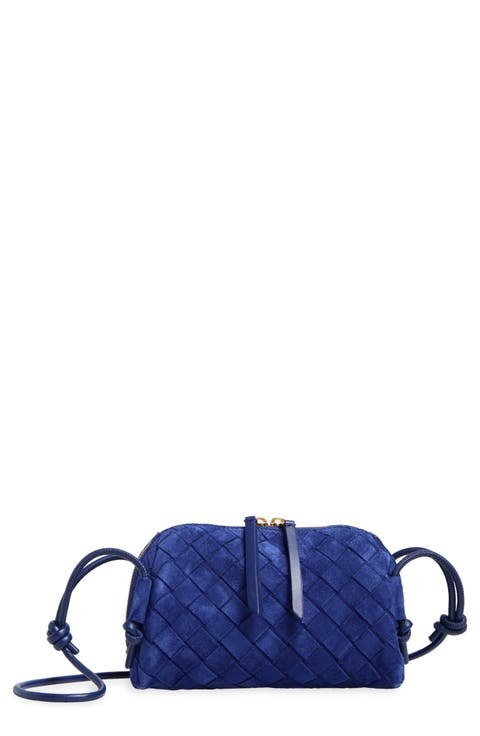 Concert Intrecciato Suede Crossbody Pouch