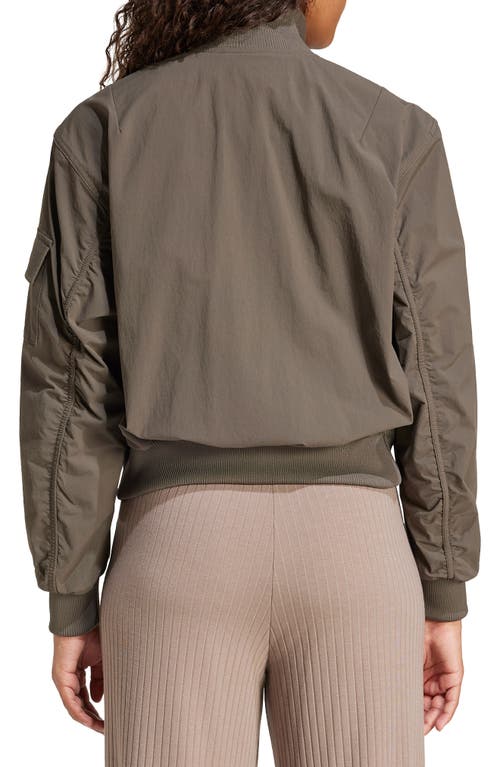 Shop Adidas Originals Essential Woven Jacket In Shadow Olive