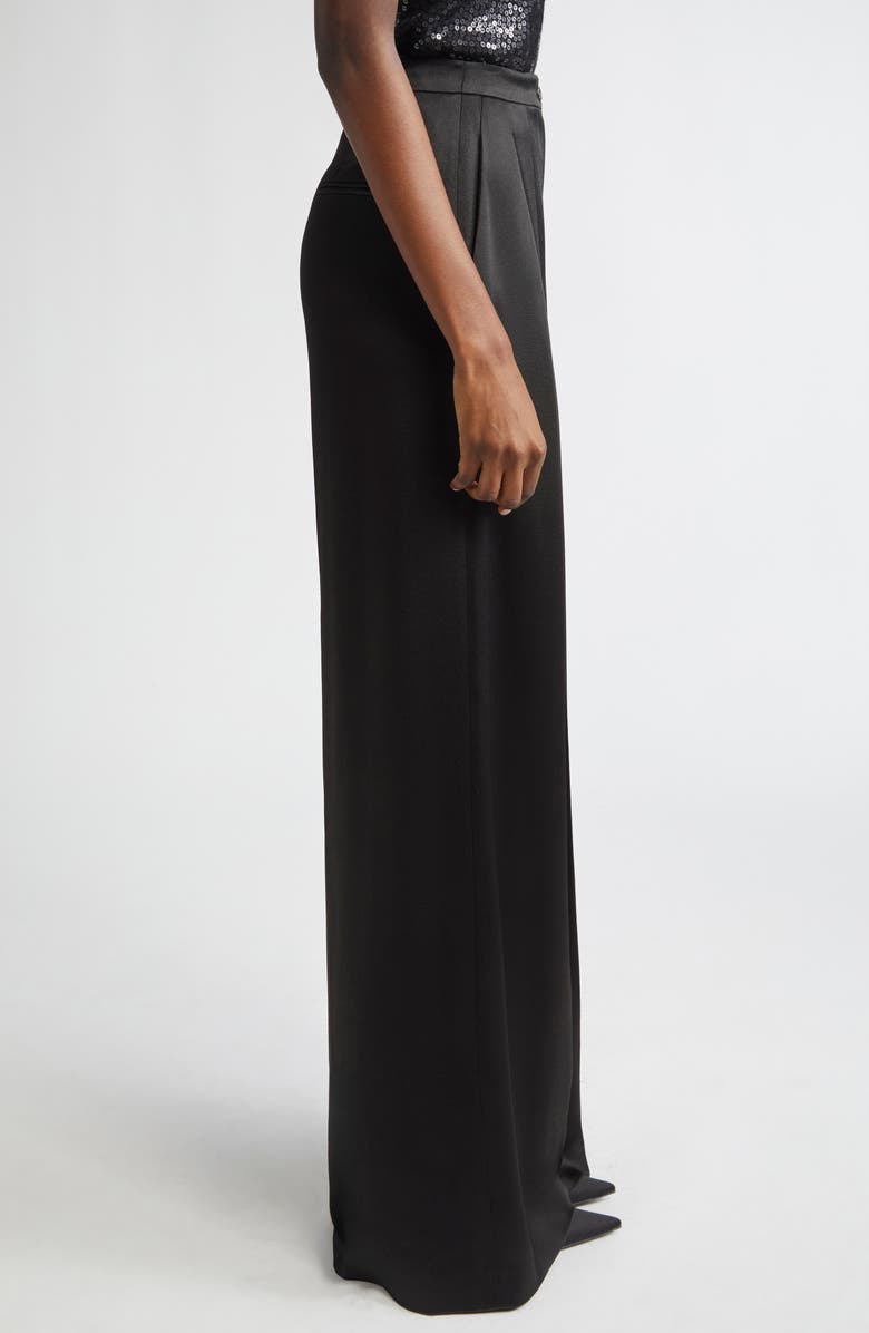 Michael Kors Collection High Waist Wide Leg Palazzo Trousers, Alternate, color, Black