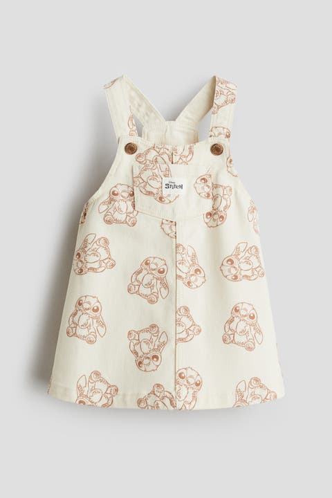 Printed Dungaree Dress
