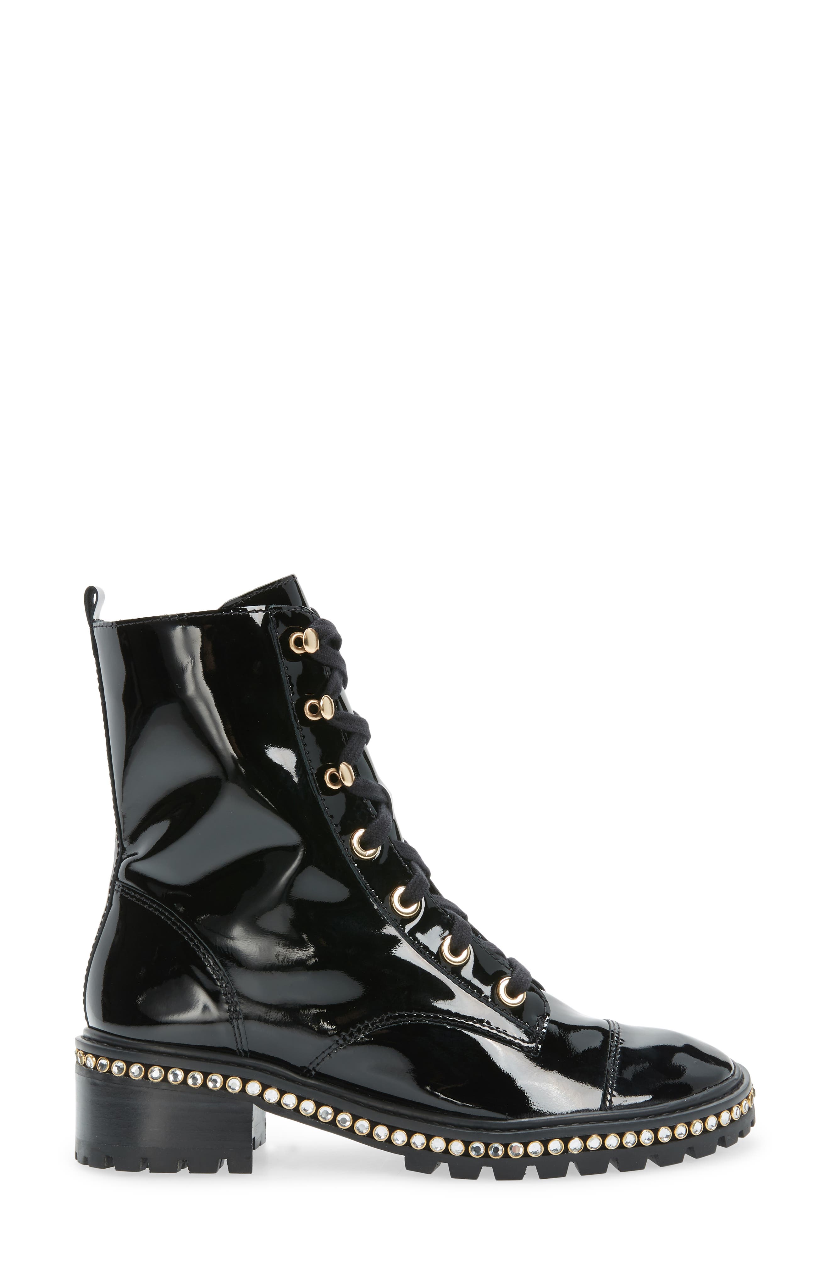Schutz Andorra Leather Combat Boot, Alternate, color, 