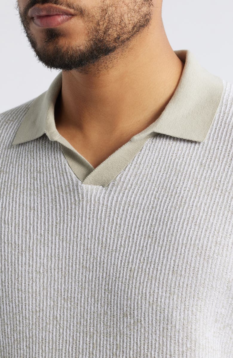 Robert Barakett Mission Hill Ombré Johnny Collar Polo, Alternate, color, Cream